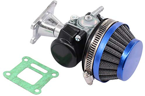 Tuning Vergaser mit Luftfilter für 2 Stroke 47cc 49cc Mini Pocket Bike ATV | Gruppe Motorrad Blau