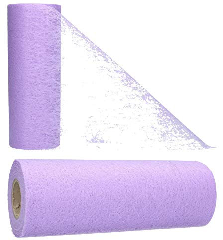 AmaCasa Vlies Tischband Tischläufer für Hochzeiten, Kommunionen, Taufen und Allen Feierlichkeiten Maße: 30cm/25m Rolle (Flieder, Vlies)