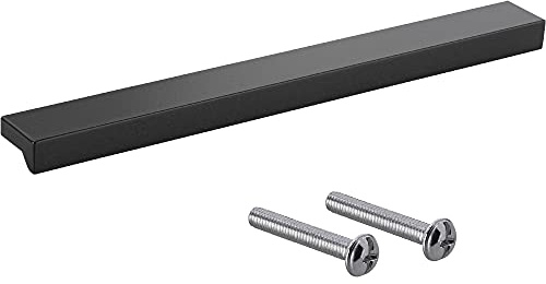 Gedotec Möbelgriffe aus Aluminium | 1 Stück Türgriffe für Schränke - Grau metallic inkl. Befestigungsmaterial | ANGLE 0077 | LA: 416 mm | Griffe für Küchenschränke Schrankgriffe Griffe Möbel