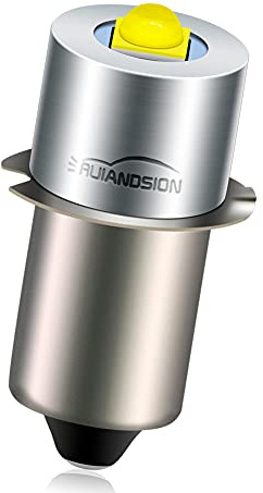 Ampoule LED Ruiandsion 6-19,2 V P13.5S pour lampe torche Ryobi, Milwaukee, DEWALT - Remplacement sans polarité (lot)