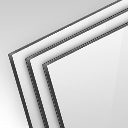 Finest Folia 3 x kompositplatta i aluminium, 20 x 30 cm, snitt 3 mm, tjock för staket, grind och aluminiumskylt, vit