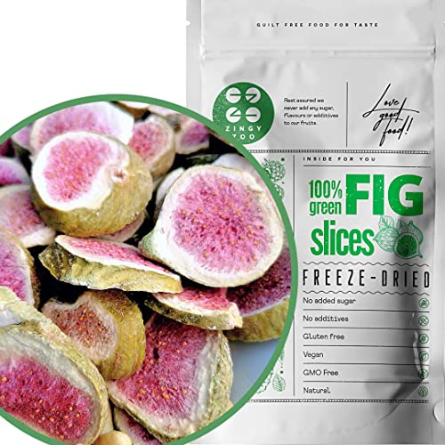 Higo Deshidratado Liofilizado | 100% Natural Frutas Deshidratadas Higo Tinto Green Red Figs | Freeze Dried Fruit Fig Slices Chips | Fruta Deshidratada | Gefriergetrocknete Feige ZingyZoo
