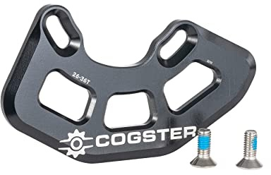 COGSTER FortiGuard Alloy MTB Bash Guard -A ISCG05 Bicycle Chain Guard for 26T-36T Chainrings, Bike Taco Bash for Your Mountain Bike Chain, BMX Chain (Black)