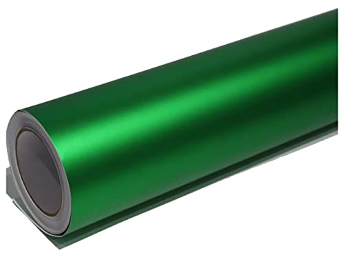 MATT CHROME CAR VINYL WRAP SHEET STICKER FILM VEHICLE AUTO WRAPPING FILM AIR BUBBLE FREE 1M x 1.52M (GREEN)