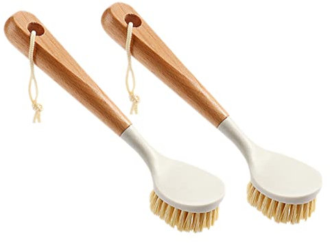 Angoily 2pcs Küche Reinigung Pinsel Topf Pan Gericht Wäscher Griff Besen Küche Gericht Waschen