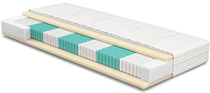 Meisterschlaf Matratze 90x190 cm - SERA H3 - Tencel - Orthopädische 7-Zonen - Höhe 22 cm - Ideal für Allergiker & Schwitzer - Tonnentaschen - Taschenfederkernmatratze 90x190