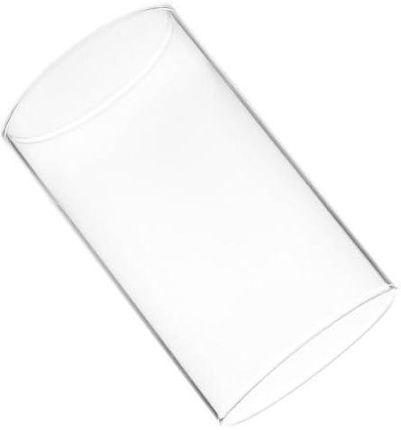HOMSFOU Windproof Glass Candle Cover Cylinder Clear Candleholder Tube Shade for Pillar Candles Romantic Home Decoration 5.9 X 2.4 Inch