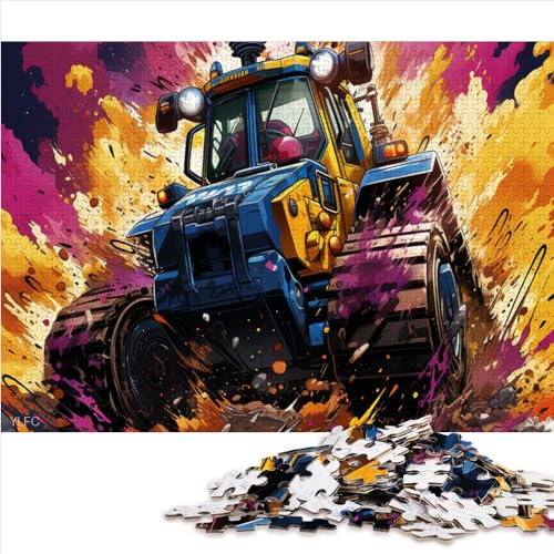 Puzzles für Erwachsene, Bauernhof-Traktor, 1000 Teile für Erwachsene, anspruchsvolles Spiel, Holzpuzzles für Erwachsene und Kinder, Puzzles als Geschenkgröße (50x75 cm)