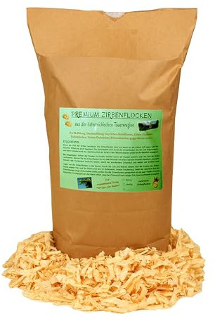 Fangomed Premium-Zirbenflocken, Zirbenspäne zur Befüllung/Beduftung von Zirbenkissen-Zirbenholzprodukten sowie zur Raumbeduftung; (2.000 g)