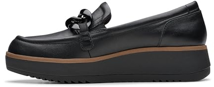 Clarks Premium Zylah May, Mocasín Mujer, Black Leather, 37 EU