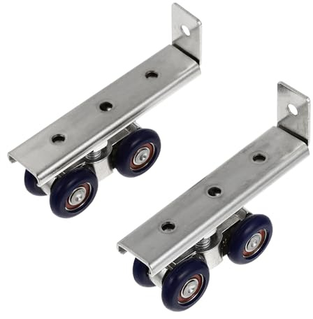 Sliding Door Roller Set - Aluminum Iron 4-Wheel Pulley for Wardrobe, Cabinet, and Furniture - Smooth Operation and Easy Installation