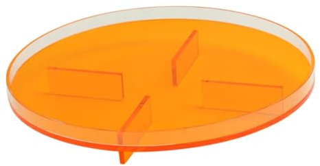 SAFIGLE Orangefarbenes Schmucktablett aus Acryl für Ringe und Ohrringe