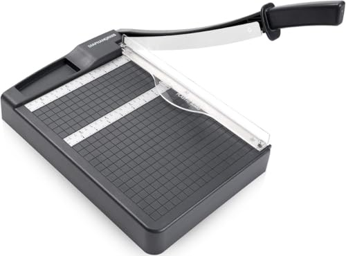 Paper Cutter,Paper Trimmer12 Cutting Length Heavy Duty Guillotine Paper Slicer with Safety Guard and Blade Lock,12 Sheets Capacity,Ideal for Offices,Homes,Printing Shops,Photo Studios