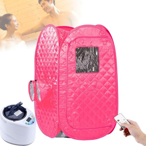 Portable Steamer Sauna Tent, Home Steam Room, 2 Person Pop Up Steam Sauna Tent and Steamer Pod for Spa Therapy Wet Detox Slimming, UK Plug
