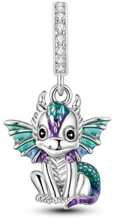 Hapour Charms kompatibel mit Pandora-Armbändern baumelnde Charms aus Sterlingsilber für Armbänder Halsketten Herz Schmetterling Tier Reise Sonnenblume Mond Baum süße Katzenanhänger Perlen-DIY-Charm