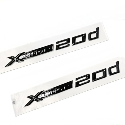 2X Xdrive 20d Car Emblem Logo X Drive Badge Side Trunk Black Sticker