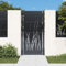 Rainery Portail de Jardin Anthracite 105x180cm Acier Conception d'herbe Porte de Jardin Panneau de Clôture Décorative pour Extérieur Terrasse
