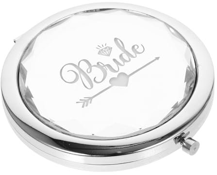 ERINGOGO Tragbarer Handspiegel für Damen Make Up Spiegel für Reisen für Bräute Brautjungfern und Freundinnen Platzsparend