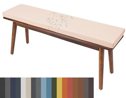 PLCIVSA Wasserfeste Sitzkissen Outdoor Für Bank Bankkissen Bankauflage für Gartenbank 5 cm Dicke Kunstleder rutschfeste Abnehmbare,für Fensterbank,Schaukel Terrasse Drinnen(Color6,170x45x5cm)