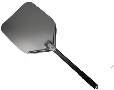 ZSREYFNB Pelle Pizza Pelle à pizza non perforée en aluminium de 12 pouces, pelle à pizza à revêtement dur, spatule à pizza courte et longue, outil à pizza Pelle A Pizza(12 inch 72 cm Black)