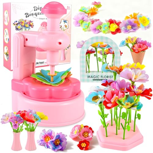 Herboom DIY Blumen Bastelset Kinder, Blumenpresse Bastelset Mädchen | 4 5 6 7 8 Jahre Gepresste Blumen zum Basteln, Blumenstrauß Geschenke Kreatives Geschenk für Mädchen