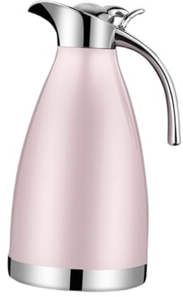 perfk Jarra de café de Acero Inoxidable, dispensador de Agua Caliente Reutilizable al vacío, Jarra térmica para té, Leche y Bebidas Calientes, Rosa