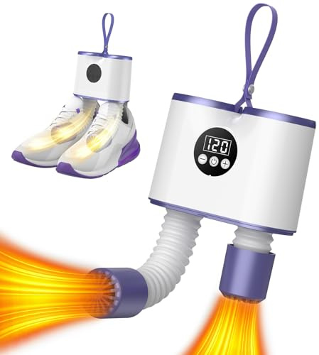 Electric Shoe Dryer with Timer, Retractable Smart Shoe Dryer, Glove Dryer & Boot Warmer with Heat Blower, Portable Boots Dryer, Antibacterial Drying for Drying Shoes, Gloves, Hats, Socks and Ski Boots