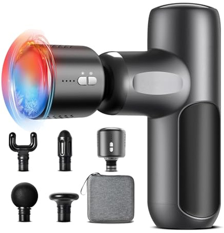 SHJBJRJ Hot and Cold Muscle Massager Gun with Brushless Motor 5 Speeds 4 Temperatures USB-C Charging Quiet Portable