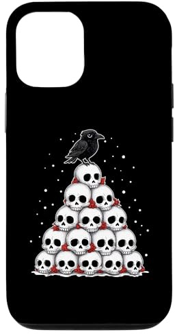 Cuervo Cráneo Pila Gótico Gótico Carcasa para iPhone 12/12 Pro