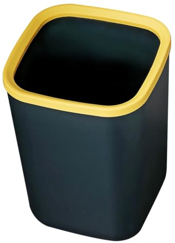 NUOBESTY Poubelle 10l en Plastique, Petite Poubelle Carrée à Grosse Ouverture, Facile à Nettoyer, pour Chambre et Bureau, Rangement Pratique Couleur Aléatoire
