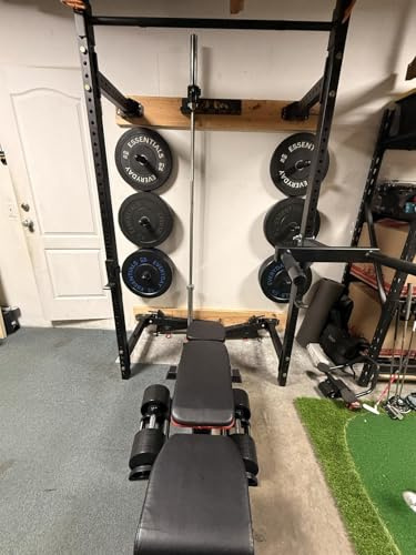 Kipika J-Haken für Kniebeugen/Power-Rack, Hantelscheibenhalter-Set für 7,6 x 7,6 cm Power-Rack mit 1,6 cm oder 2,5 cm Loch, robuster J-Cups Langhantelhalter & Gewichtsaufbewahrung – passend für