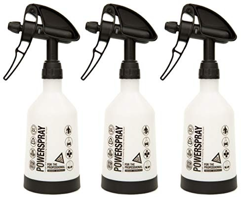 AUTO RAE-CHEM 3 x Double Spray Action Trigger Bottles - 0.5L Heavy Duty Power Sprayer Valeting