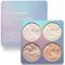 Lucoss Highlighter Palette, Baking Highlighter Bronze-Puder Langlebige Wasserfeste Gebackene Highlighter Puder Palette Makeup Palette Baked Brilliant Erhellen Sie Hautfarbe Face Contour Powder