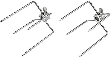 Fourchette de barbecue en acier inoxydable, broche de rôti de fourche multifonctionnelle 2Pcs / Set, accessoires pour la cuisson en plein air