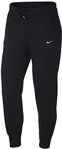 Nike Damen Dry Get Fit Fleece Tape Hose, Black/White, XL