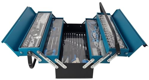 Caisse à outil Kraft Müller KM-85PCS en métal ultra résistante 85 outils Chrome Vanadium, Tournevis, Pince