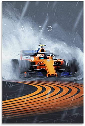 5D Diamant Painting Set FüR Erwachsene Und Kinder F1 Auto Lando Norris F1 2020 Bild Modern DIY Diamond Painting Kristall Strass Diamant Stickerei GemäLde 15.7x19.7(40x50cm) Kein Rahmen