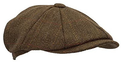 WALKER AND HAWKES - Unisex Bakerboy-Ballonmütze aus Tweed - 8-Panel-Konstruktion