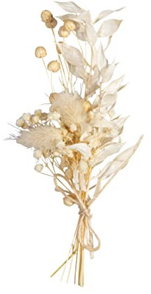 Rayher Bouquet de fleurs séchées naturelles, ivoire, 1 bouquet, 18-20cm, arts créatifs, art floral, décoration, scrapbooking-85491104