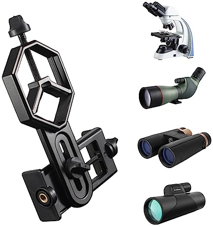 Amblee Smartphone Telescope Adapter Mount - Universal Smartphone Adapter for Telescope, Binoculars, Monoculars, Spotting Scopes, Microscope, Compatible with iPhone, Samsung, and More