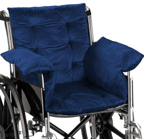 Big Hippo Wheelchair Seat Cushions, Comfortable Wheelchair Cushions for Pressure Relief, Soft Wheelchair Seat Cushions Pain Relief -17 ×17 Inches - Prussian Blue