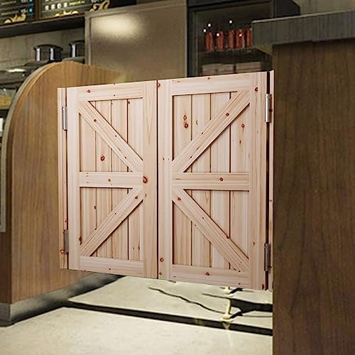 Seitliche Flügeltür Aus Massivem Holz, Seitliche Flügeltür For Cafés Im Innenbereich, Retro-Wohnzimmer-Butler-Tür-Trenntür, Automatisch Schließende Küchenzaun-halbe Taillentür Mit Edelstahlscharnier (