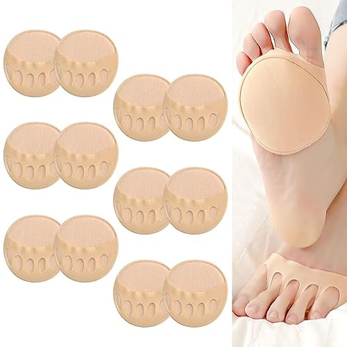 DAWRIS Vorfußpolster 6 Paar Vorfuß Schuhe Pads Metatarsal Pads High Heels Vorfuß Pads, Mittelfußpolster Weiche Ballenpolster Vorfuß Wiederverwendbar Zehlinge Fussballenpolster Vorfußpolster Fußpolster
