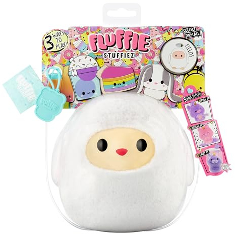 Fluffie Stuffiez Kleine Plüschfiguren zum Sammeln - Sheep - Überraschung beim Auspacken - Knuddlige, Flauschige DIY Plüschtiere aus der Fields Family - Taktiler Spiel- und Fidgetspaß - ab 4 Jahren