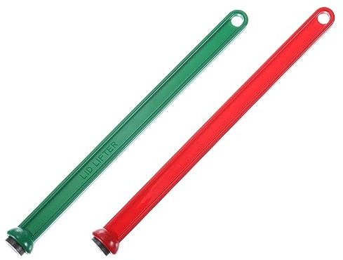 uxcell 2 Pcs Jar Lid Lifter Canning Kits, Magnetic Canning Lids for Pots, Canning Supplies, Green & Red