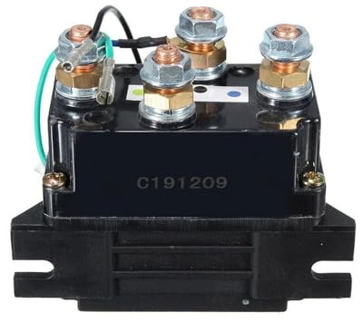 USBBAG Solenoide de relé de cabrestante 400A DC 12V Coche vehículo ATV camión con 6 Tapas de protección de patrón 21X