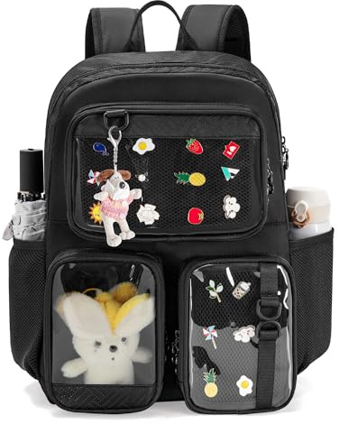 Prokva Ita Bag Pin Display Backpack with Insert, Aesthetic Laptop Backpack