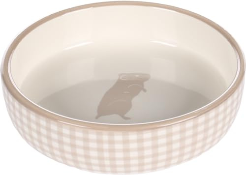 FUTTERNAPF MEERSCHWEINCHEN Mylo Keramik BEIGE-Weiss RUND 200ML 12x3,5CM