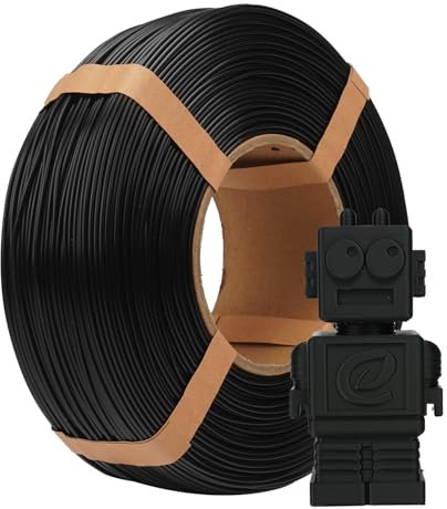 eSUN PLA Refill Filament 1.75mm, Spulenloses 3D Druck Filament Maßgenauigkeit +/- 0.05mm, 1KG Spule (2.2 LBS) Speedy PLA Filament für Hochgeschwindigkeitsdrucker, Schwarz