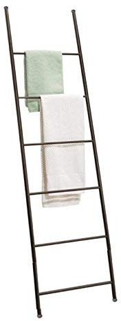 Badezimmer Handtuchhalter Handtuchleiter, Deko-Leiter zum Aufbewahren von Handtüchern mit 6 Sprossen, für Zuhause und Bronze